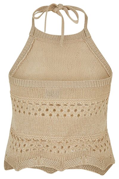 Urban Classics Damen Ladies Short Crochet Knit Neckholder Top