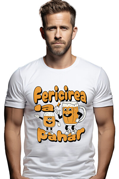 StoryGift Romania Tricou Barbati Fericirea La Pahar Bere Alcool Petrecere Cu ...