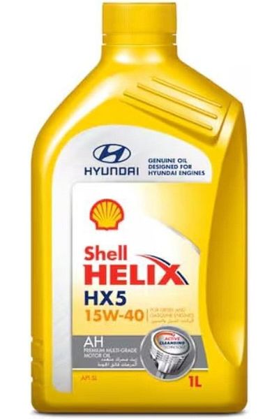 SHELL Genuine Shell Helix HX5 15W-40 Engine Oil for Hyundai - Carton (12 x 1L) - Reliable performance and effective engine cleaning