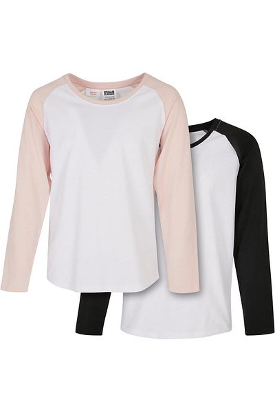 Urban Classics Damen Girls Contrast Raglan Longsleeve 2-pack
