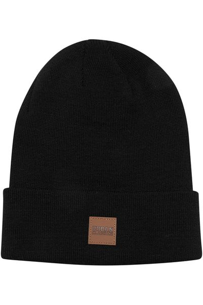 Urban Classics Unisex Synthetic Leatherpatch Long Beanie