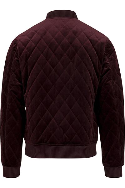 Urban Classics Herren-Jacke mit Steppmuster und Samtbesatz