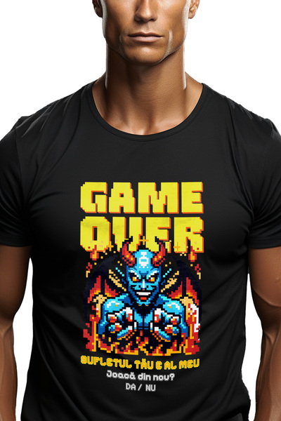 StoryGift Romania Tricou Barbati Diavol Game Over - Sufletul Tau E Al Meu Cu ...
