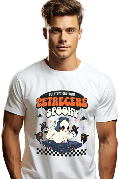 StoryGift Romania Tricou Barbati Fantoma Dj, Petrecere Horror Halowen Cu Impr...