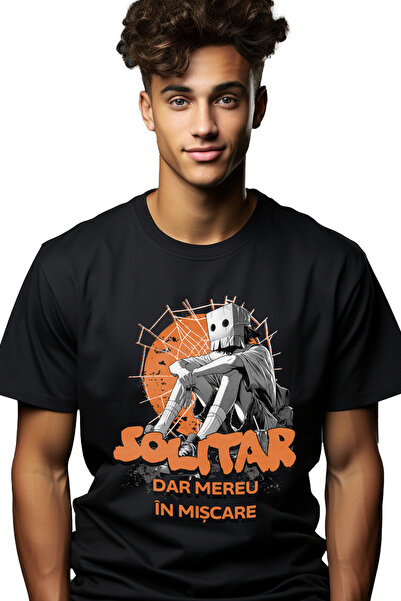 StoryGift Romania Tricou Barbati Om Cu Cutie Pe Cap Solitar, Dar Mereu În Mis...