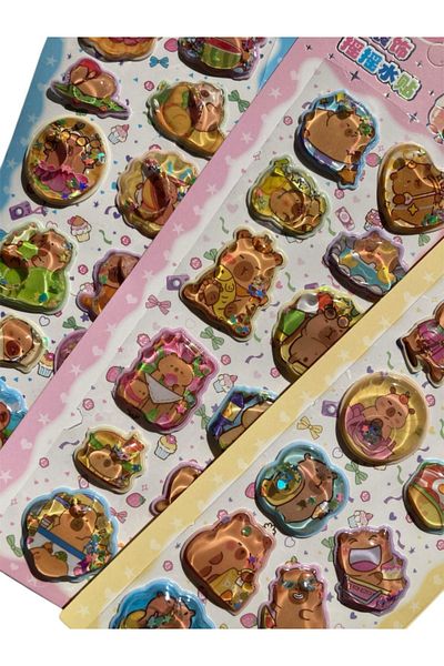 Pembe Pasaj Capybara 3D Water Sticker
