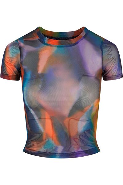 Urban Classics Damen Ladies Aop Mesh Tee
