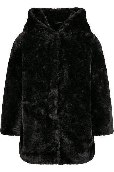 Urban Classics Damen Mädchen Teddymantel mit Kapuze