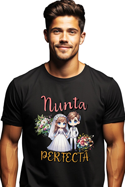 StoryGift Romania Tricou Barbati Nunta Perfecta, Inceputul Unui Vis, Casatori...