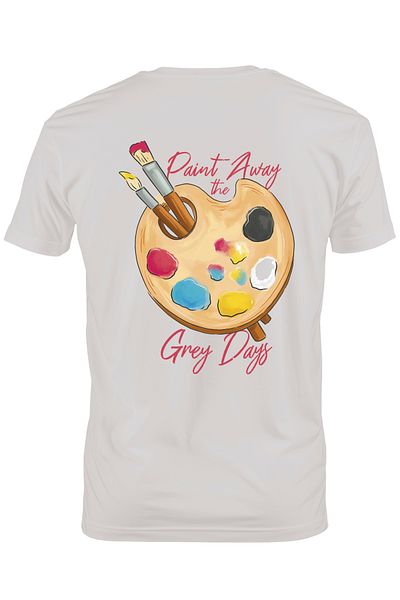StoryGift Romania Tricou Barbati Pentru Iubitorii De Pictura, Cu Mesajul Motivational In Engleza, Paint Away Stg