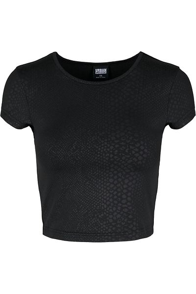 Urban Classics Damen T-Shirt mit Stretch-Muster für Damen