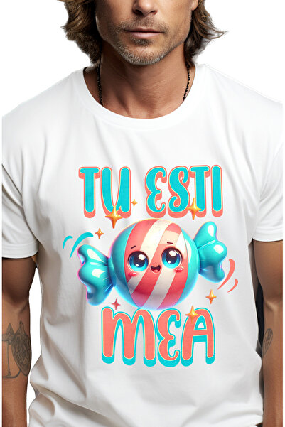 StoryGift Romania Tricou Barbati Tu Esti Bomboana Mea, Iubita, Dragoste Cu Im...