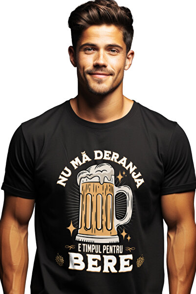 StoryGift Romania Men's T-Shirt Don't Disturb Me, It's Time for Beer Relaxing With Print On The Front, 100% Bumbstg