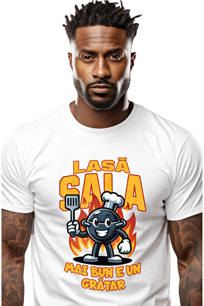 StoryGift Romania Tricou Barbati Gratar Vesel Text Haios Lasa Sala Mai Gustos...