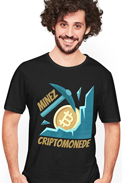StoryGift Romania Tricou Barbati Minez Criptomonede Moneda Bitcoin, Investito...