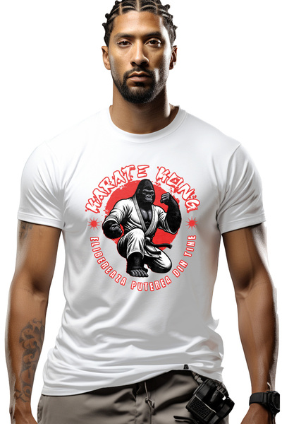 StoryGift Romania Tricou Barbati Karate Kong. Gorilla. Elibereaza Puterea Din...