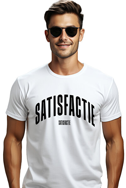 StoryGift Romania Tricou Barbati Cuvantul Satisfactie, Motivational, Self Hel...