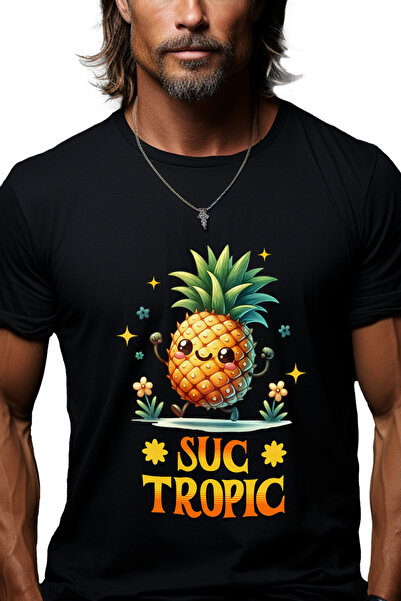 StoryGift Romania Tricou Barbati Suc Tropic Anans Natural Zambaret Cu Imprime...