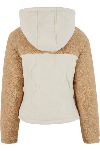 Urban Classics Damenjacke aus Sherpa-Crinkle-Nylon-Mix