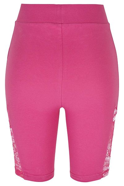 Urban Classics Damen Ladies High Waist Lace Inset Cycle Shorts