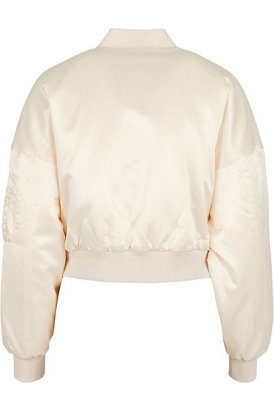 Urban Classics Damen Kurze, übergroße Bomberjacke aus Satin