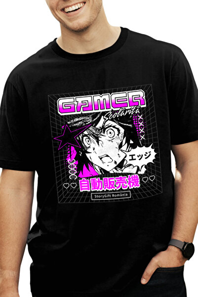 StoryGift Romania Tricou Barbati Fata Stil Anime Jocuri Video Gamer Scolarita...
