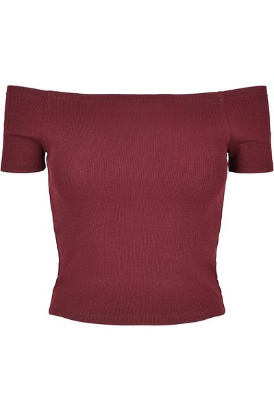 Urban Classics Damen Ladies Off Shoulder Rib Tee