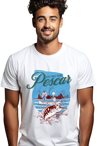 StoryGift Romania Tricou Barbati Tatal-pescar Familie Aventura Iubitorii De P...