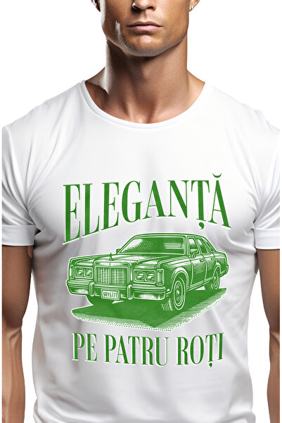 StoryGift Romania Tricou Barbati Eleganta Pe Patru Roți Masina Clasica Viteza...
