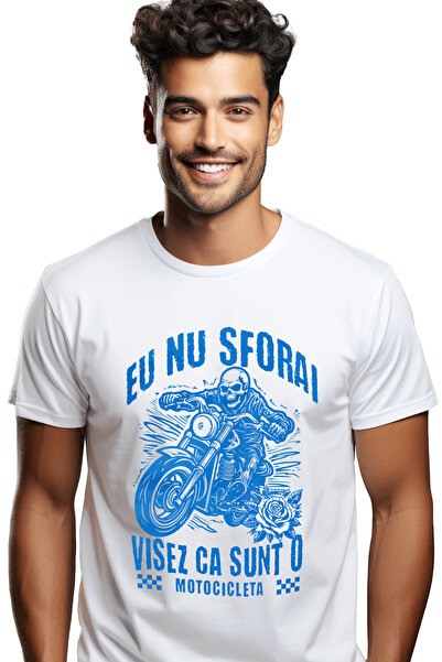 StoryGift Romania Tricou Barbati Eu Nu Sforai - Visez Ca Sunt O Motocicleta C...