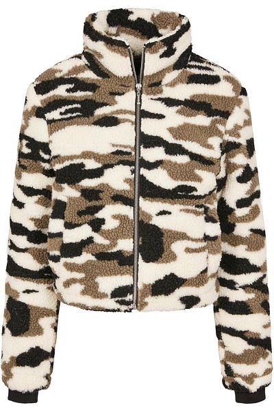 Urban Classics Damen Ladies Camo Sherpa Jacket