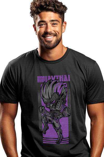 StoryGift Romania Tricou Barbati Cu Personaj Desene Animate Karate, Text In E...