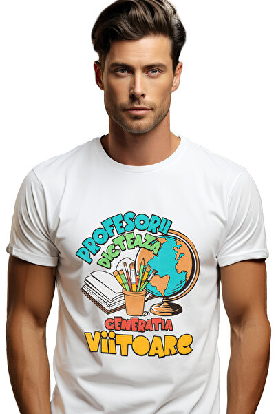StoryGift Romania Tricou Barbati Profesorii Dicteaza Generatia Viitoare Scoal...