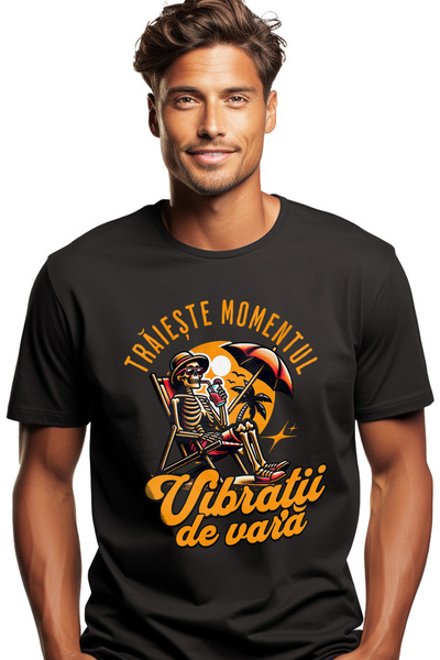 StoryGift Romania Tricou Barbati Traieste Momentul, Vibratii De Vara Schelete...