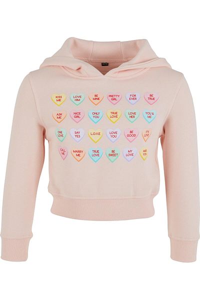 Mister Tee Damen Kids Sweet Heart Candy Cropped Hoody