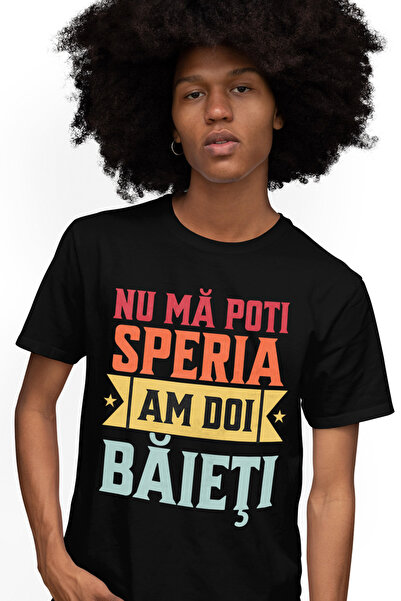 StoryGift Romania Tricou Barbati Nu Ma Poti Speria. Am Doi Baieti Mama, Famil...