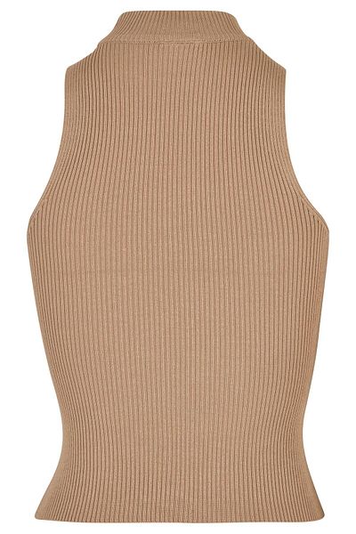 Urban Classics Damen Ladies Short Rib Knit Turtleneck Top