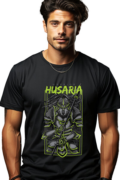 StoryGift Romania Tricou Barbati Cu Silueta Om Razboinic In Tinuta Ninja, Tex...