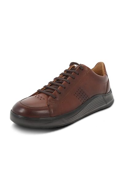 TOGO Sports shoes, Urban Sneakers NEV 329 Brown Size 41 EU, Natural Leather