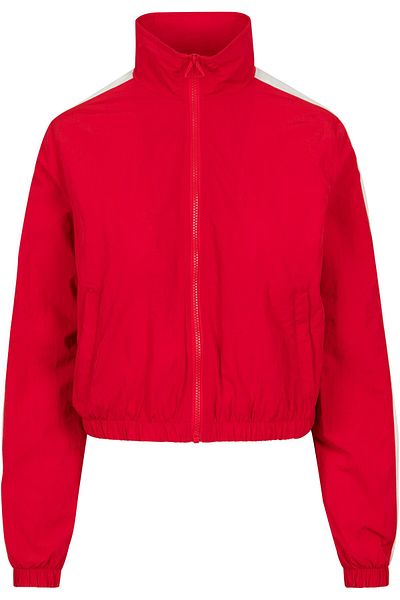 Urban Classics Damen Ladies' Short Striped Crinkle Track Jacket