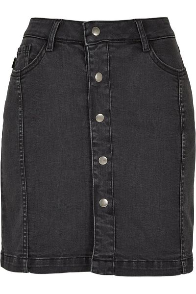 Urban Classics Damen Ladies Stretch Button Denim Skirt