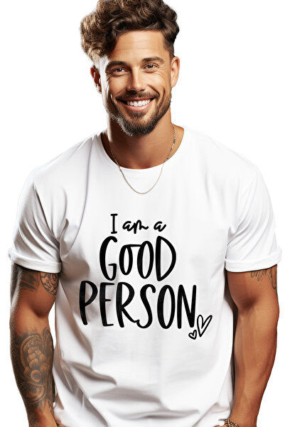 StoryGift Romania Tricou Barbati Cu Mesajul In Engleza "i Am A Good Person" -...