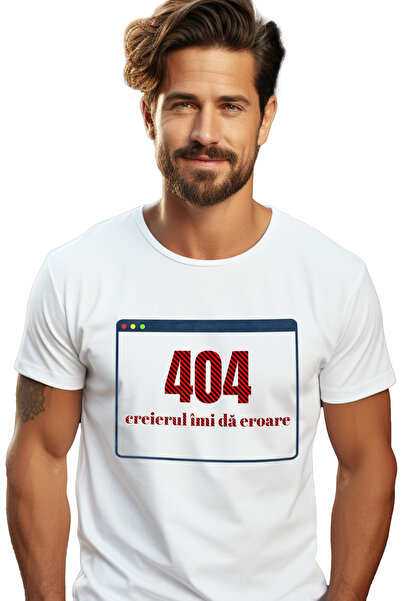 StoryGift Romania Tricou Barbati Tabel Computer Text Creierul Imi Da Eroare C...
