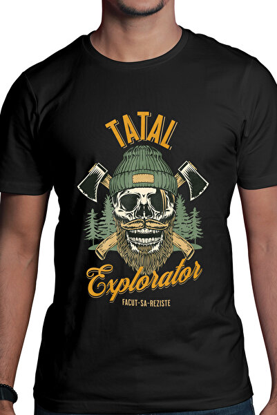 StoryGift Romania Tricou Barbati Tatal-explorator Padurar Topor Familie Cu Im...