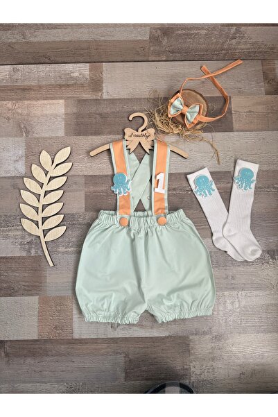 Feriatolye Sea Creatures Concept Octopus Figured Salopet