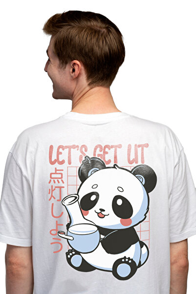 StoryGift Romania Tricou Barbati Cu Mesaj Let's Get Lit, Panda, Grid, Japonez...