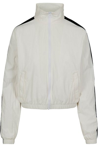 Urban Classics Damen Ladies' Short Striped Crinkle Track Jacket
