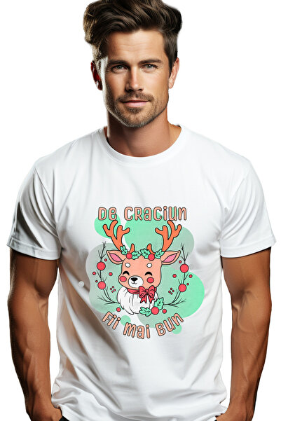 StoryGift Romania Tricou Barbati De Craciun Fii Mai Bun Ren Sarbatoare Famili...