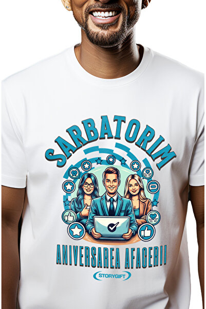 StoryGift Romania Tricou Barbati Sarbatorim Aniversarea Afacerii Cu Mandrie, ...