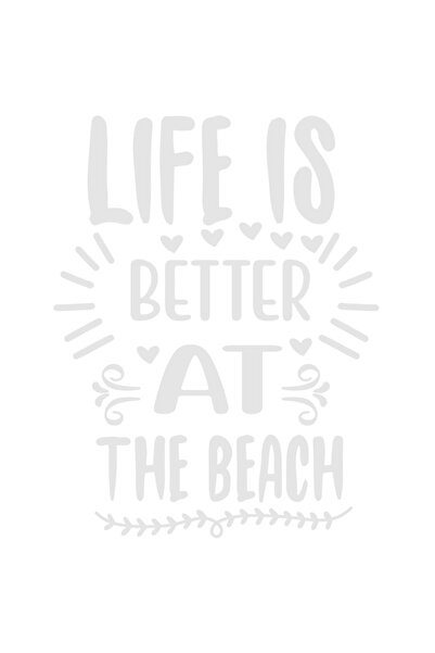 StoryGift Romania Sticker Autocolant 30CM Exterior cu mesajul "Life is better at the beach" - viata este mai bun